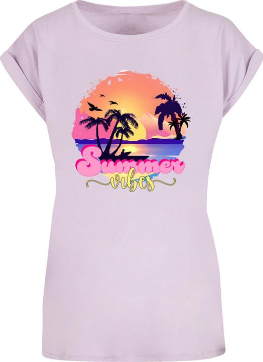 Produktbild Merchcode Ladies Summer Vibes Sunset Extended Shoulder Tee - 116527 (S)