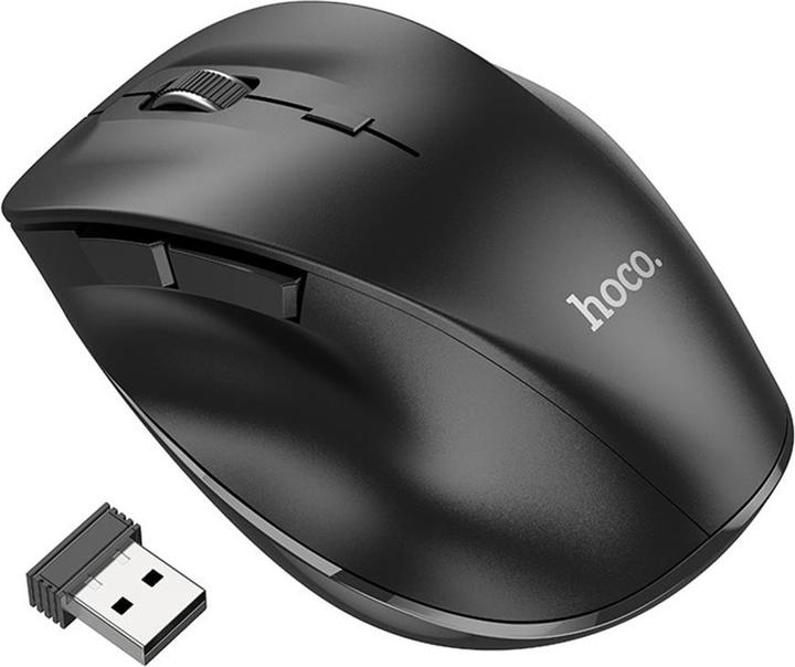 Actual product image Hoco - Wireless Mouse Mystic (GM24) - Six Button Dual Mode Business 2.4G, 1600 DPI - Black (Wireless)