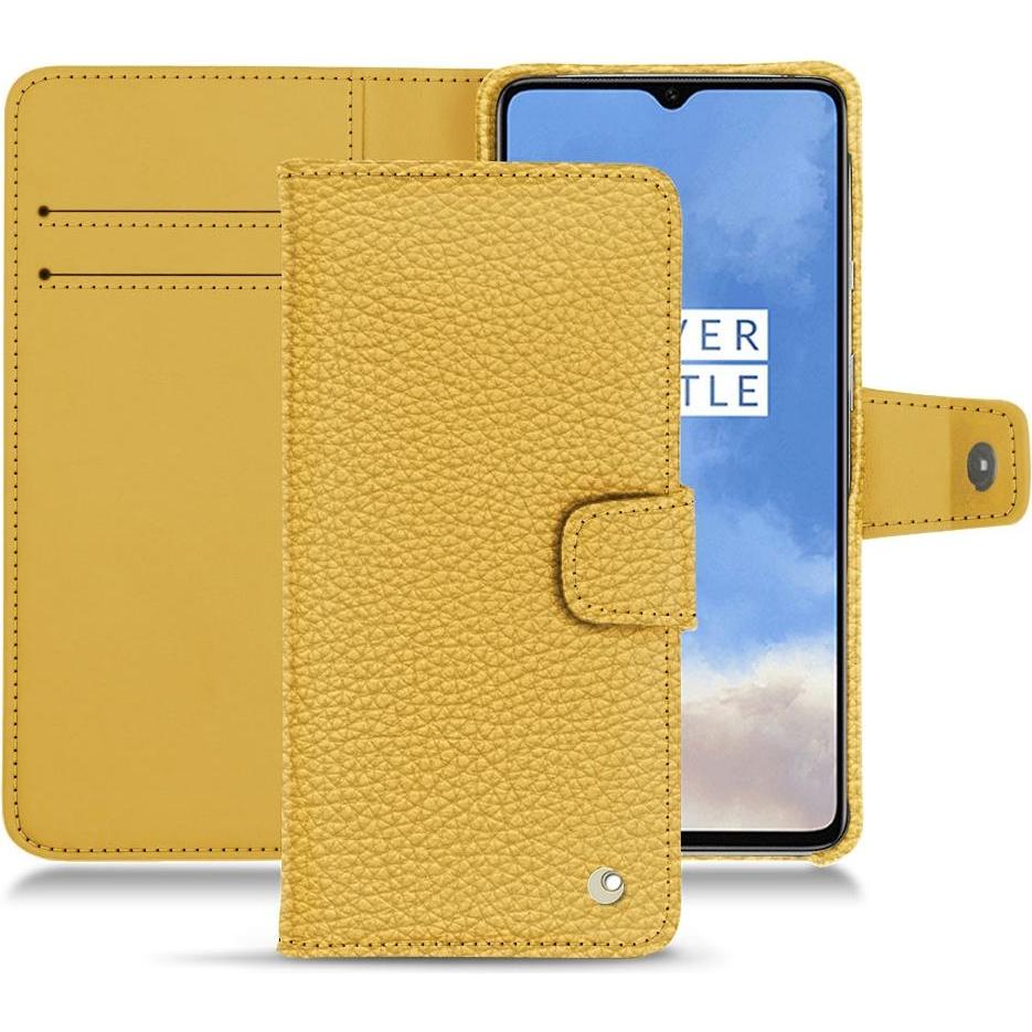 Noreve Lederschutzhülle Wallet (OnePlus 7T), Smartphone Hülle, Orange