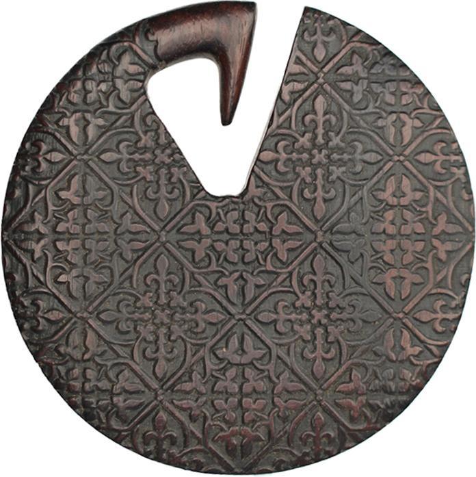 Image du produit Star Piercing Ohrgewicht Teller Mandala aus Narra Holz (sans laiton, Organique)