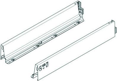Blum Châssis pour tiroir TANDEMBOX antaro M / IP, blanc soie (20 pcs)