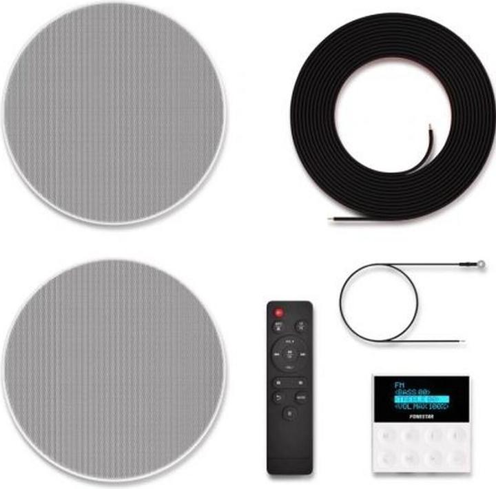 Fonestar KS-WALL / 2 Einbaulautsprecher mit Wandplayer / Bluetooth 5.0 / 2x 15W (1 Stk.)