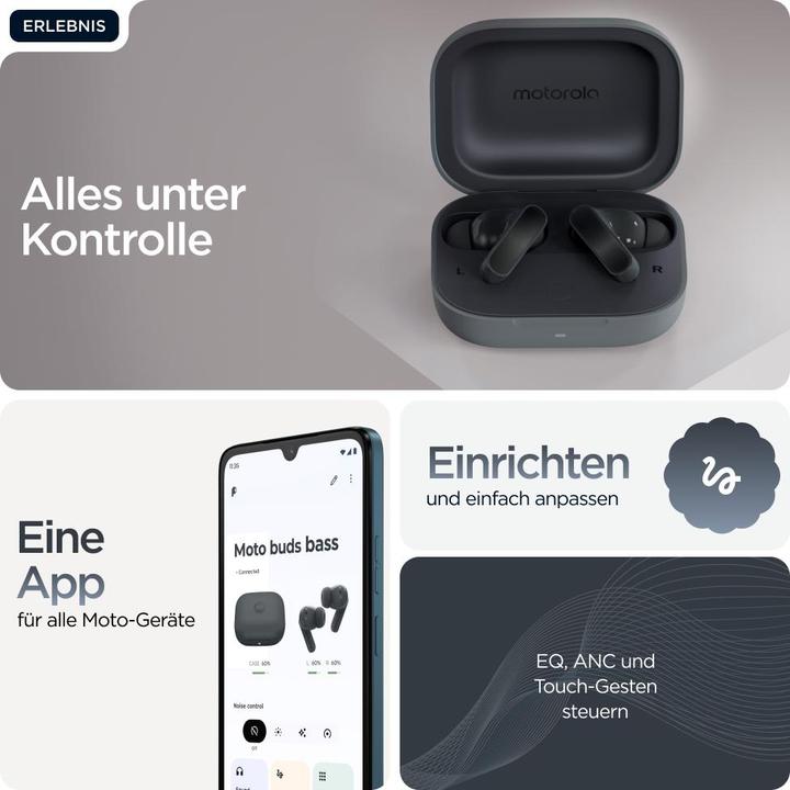 Produktbild Motorola Moto Buds Bass (ANC, 9 h, Kabellos)