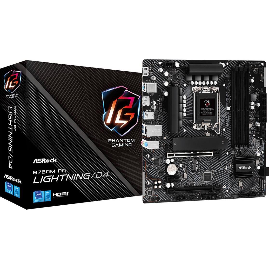 AsRock B760M PG LIGHTNING/D4 - mATX S1700 (LGA 1700, Intel B760, mATX), Scheda madre