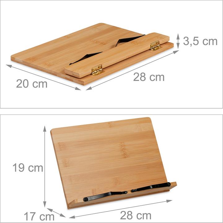 Image du produit Relaxdays Support de lecture (28 x 17 x 19 cm)