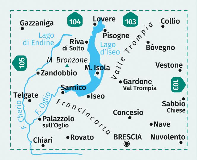 Immagine prodotto Mappa escursionistica KOMPASS 106 Lago d'Iseo, Va