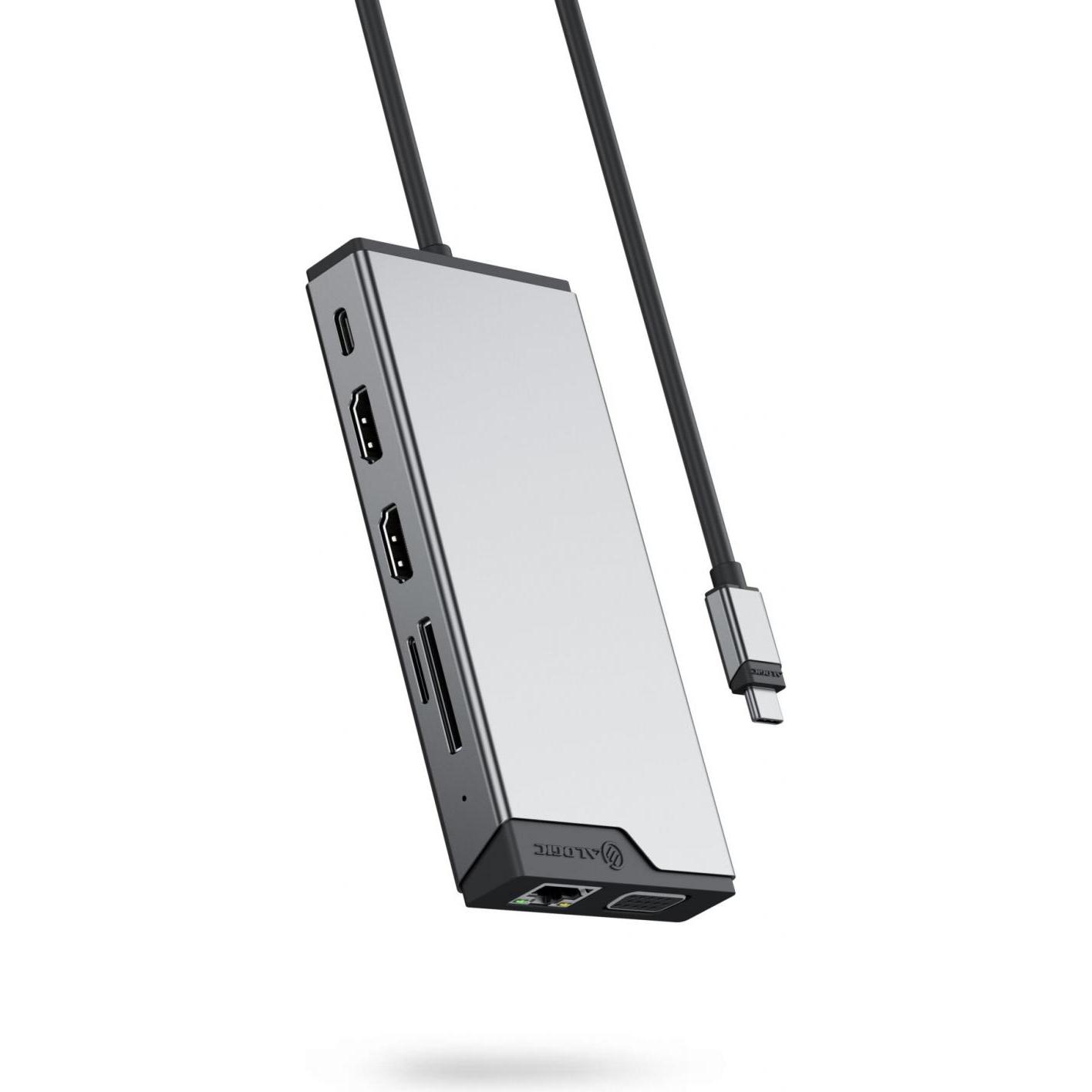 Thumbnail - Alogic Dockingstation Universal Triple DV3 (USB-C, 1 Ports), Dockingstation + USB Hub, Silber