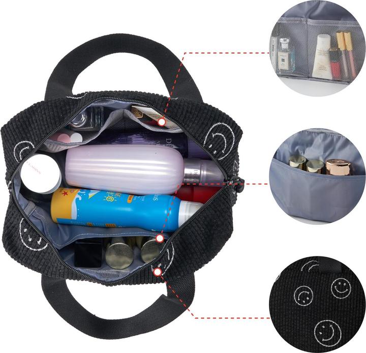 Produktbild Only-Bags.Store Grosse Kosmetiktasche Kord-Toilettenbeutel Schminktasche Kord-Toilettenbeutel