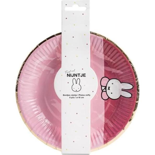 Thumbnail - Haza Witbaard, Einweggeschirr, Teller Miffy Pink, 8 Stück (8 x)