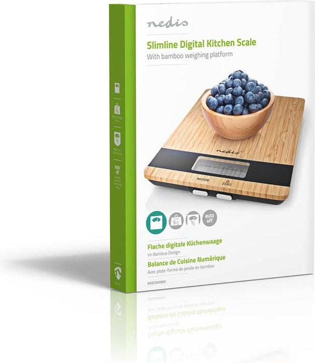 Actual product image Nedis Kitchen Scales Digital Wood/Plastic Wood Wood