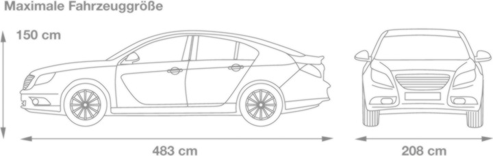 Produktbild Cartrend Telo copriauto integrale L x A 483 208 150 cm Adatto per