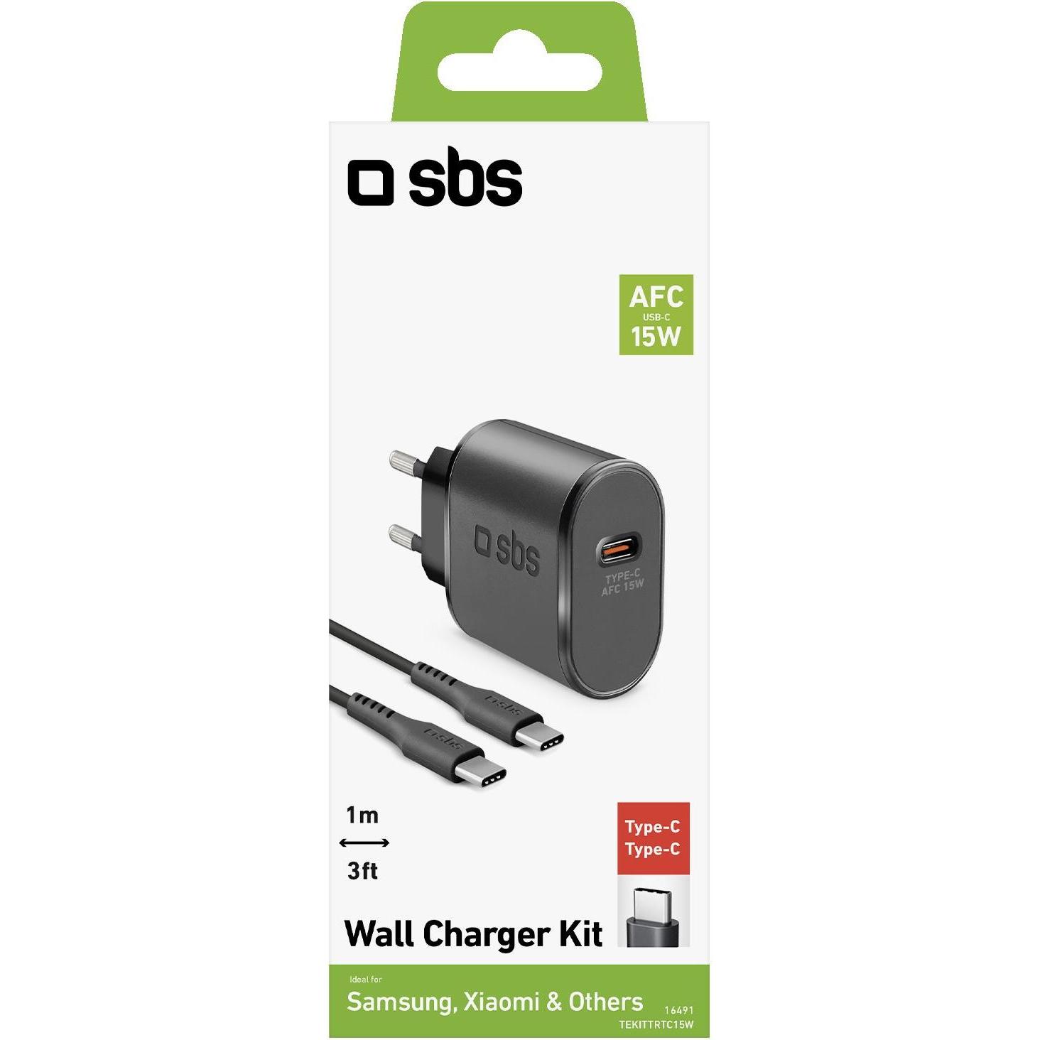 Thumbnail - SBS Netzladegerät Kit (15 W), USB Ladegerät, Schwarz