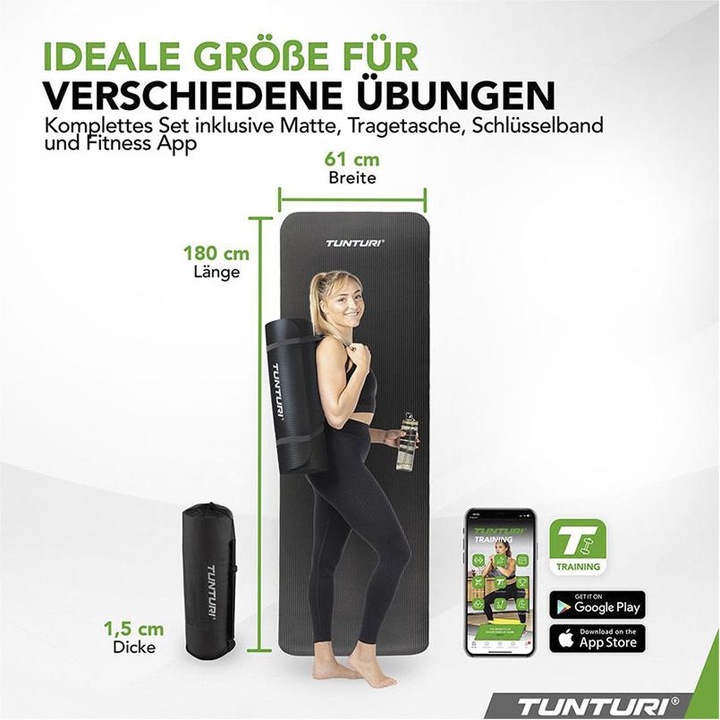 Actual product image Tunturi NBR Fitness Matte (15 mm)