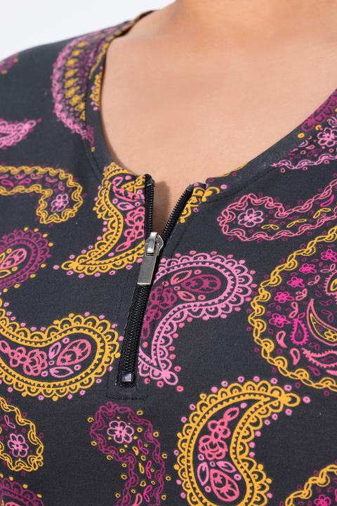 Produktbild Ulla Popken Longshirt, Paisley, A-Linie, V-Ausschnitt, 3/4-Arm (58)