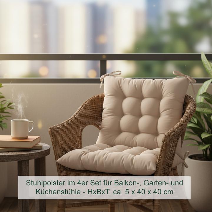 Productafbeelding Relaxdays 4x Stuhlkissen (40 x 40 cm)