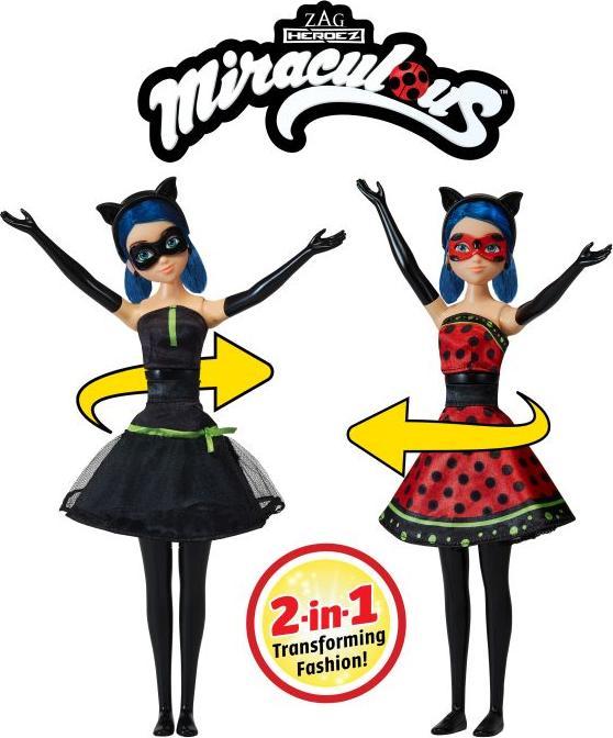 Actual product image Bandai MIRACULOUS Poupée Ladybug avec Outfit Transformation 26 cm 4+