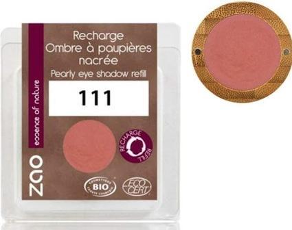 Actual product image ZAO Refill BIO eyeshadow mother-of-pearl N°111 peach rose - 3g - Make-up (#111 Pink Peach)