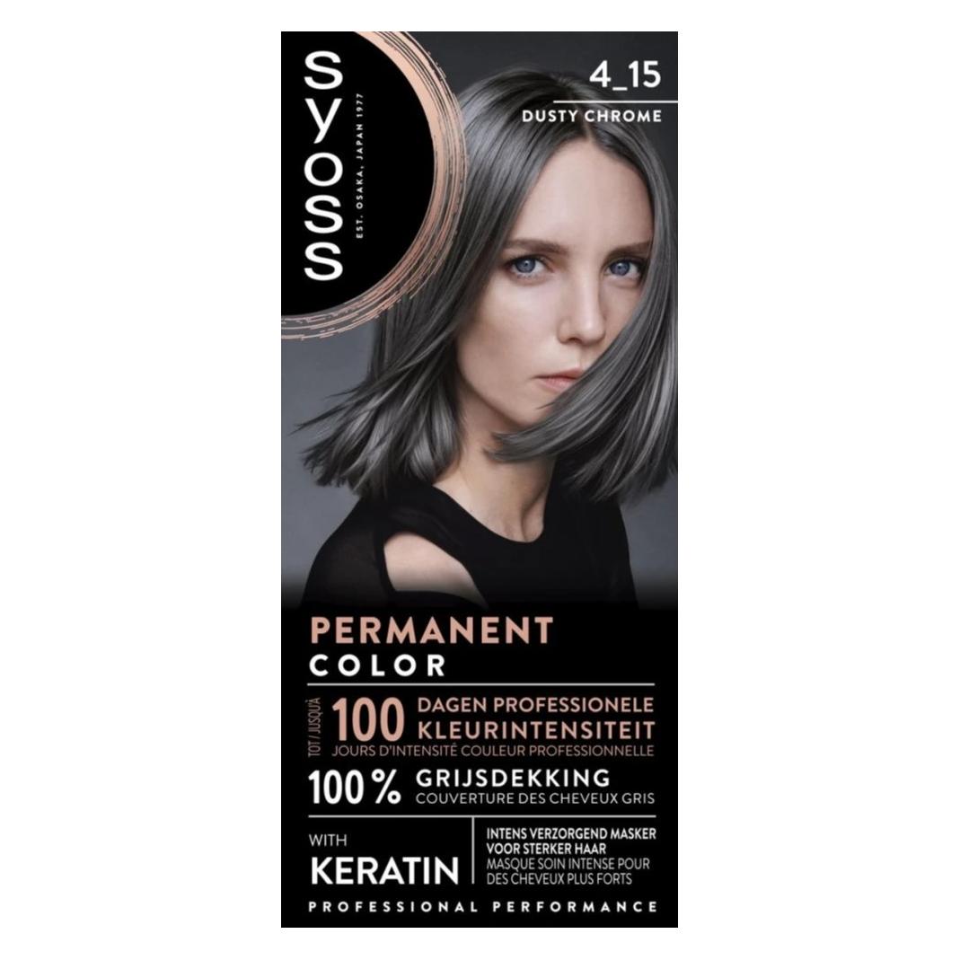 Syoss, Haarkleur, Color Baseline 4-15 Dusty Chrome Hair Color By (Stoffig Chroom)