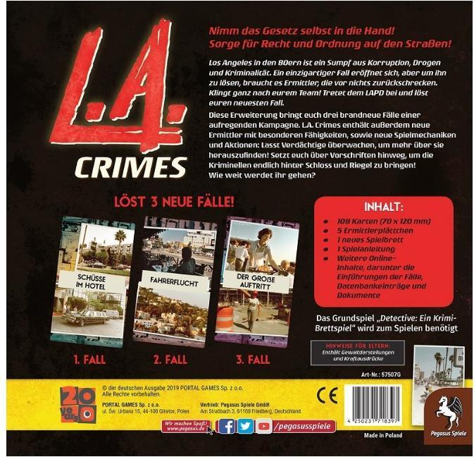 Actual product image Pegasus Detective: L.A. Crimes (German, 1 - 5 Players)