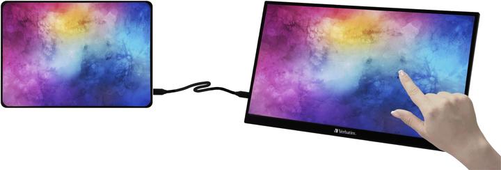 Actual product image Verbatim PMT-14 Portable Touchscreen Monitor 14" Full HD 1080p Metal Housing (1920 x 1080 pixels, 14")