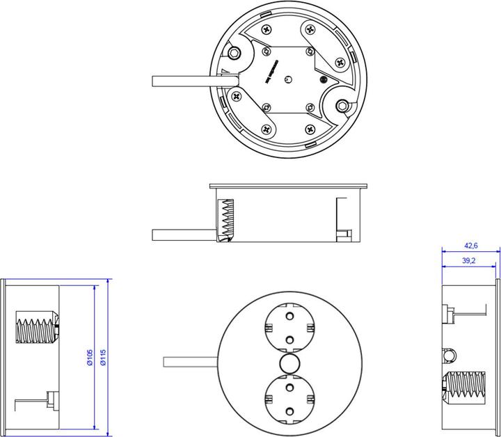 Actual product image Bachmann TWIST 1S 2P Power strip