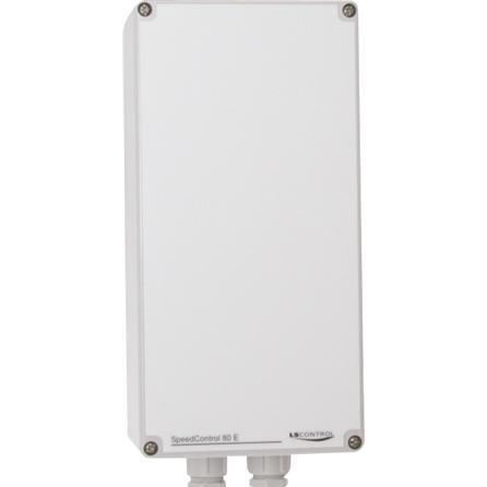 LS Control, Belüftungssystem, Regler / SpeedControl 80E, 8A i gråt kabinet til eksternt potmeter el. 0-10V DC Signal. 2