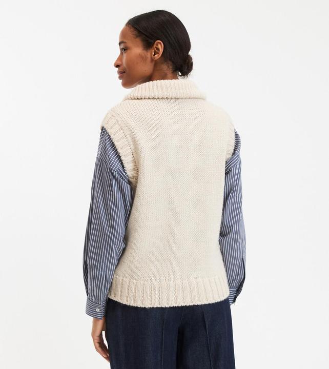 Produktbild La Redoute Collections Ärmelloser Pullover mit Trucker-Kragen (S)