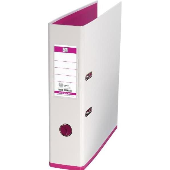 Elba, Ordner, Ordner myColour, Rückenbreite: 80 mm, weiss-pink DIN A4, Einband aussen (A4, 80 mm, 1 x)