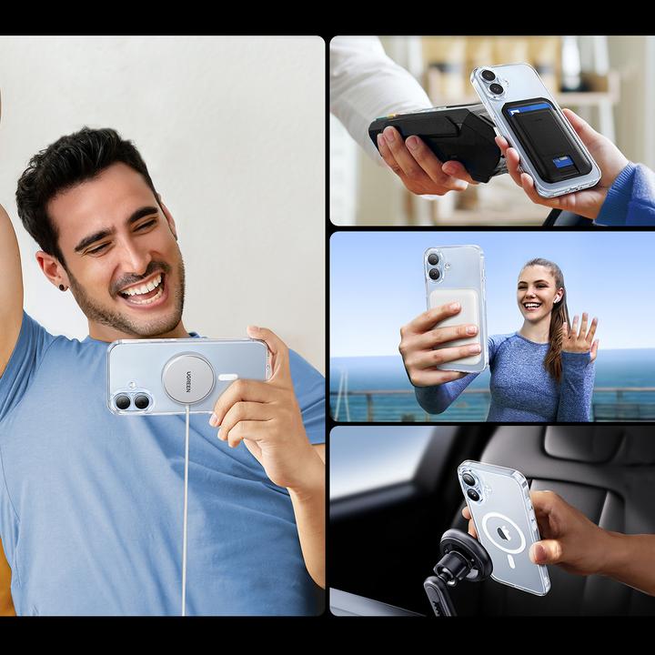 Actual product image Ugreen Classy Clear Magnetic iPhone 16 Case - Transparent (Apple iPhone 16)