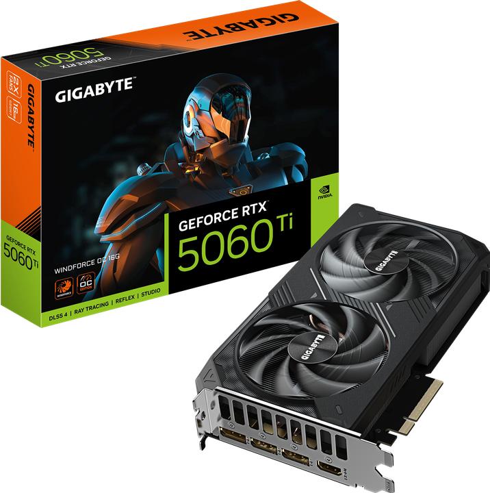 Produktbild Gigabyte GeForce RTX 5060 Ti WINDFORCE OC (16 GB, GDDR7)