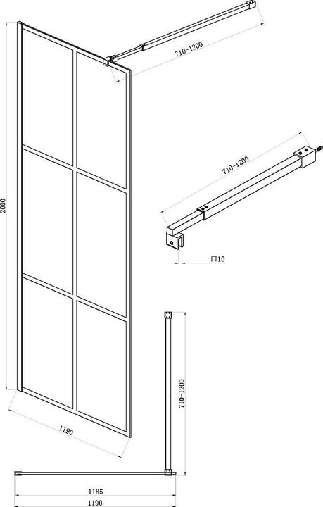 Image du produit Shower Design Ventanita (200 cm, 120 cm, 200 cm)