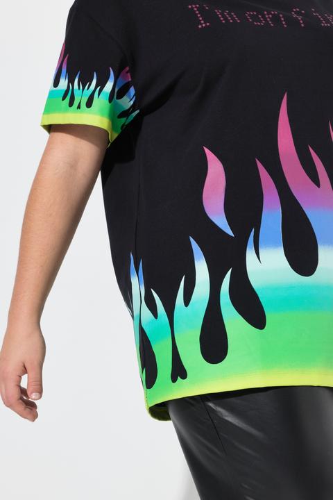 Produktbild Angel of Style T-Shirt, Boxy Fit, Schriftzug "I'm on Fire" (42)