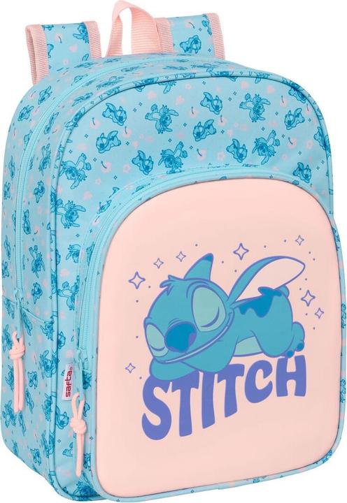 Lilo & Stitch Schulrucksack Ohana Hellblau Hellrosa 26 x 34 x 11 cm
