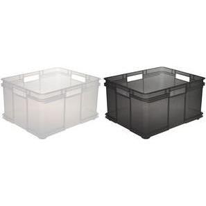 keeeper, Aufbewahrungsbox, Aufbewahrungsbox Euro-Box XXL bruno, 54 L, grau crystal-grey, äusserst stabil, rundumlaufende...