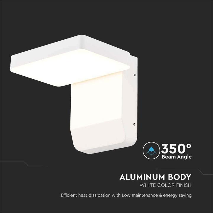 Produktbild V-TAC VT11020150W 20W LED Wandleuchte Weisser Körper Quadratisch 4000K IP65 (2580 lm, IP65)