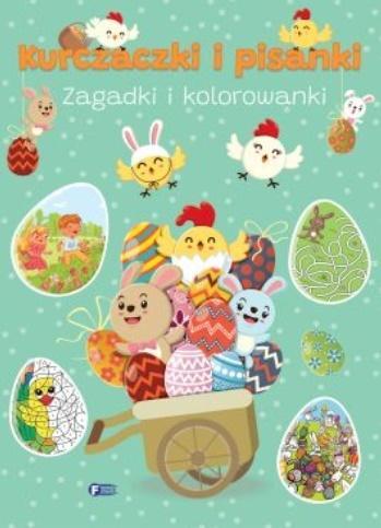 Fenix Küken und Ostereier. Puzzles und Malvorlagen