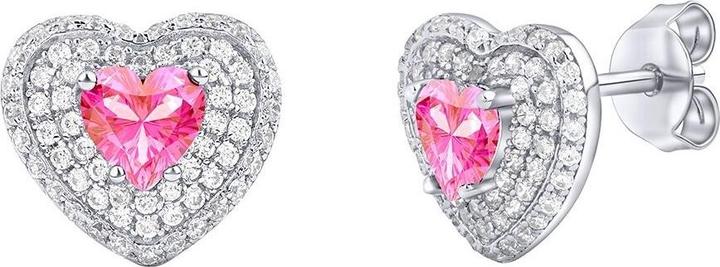 Immagine prodotto Silvego Orecchini a cuore in argento Susan con zirconi rosa e chiari MW11360EP