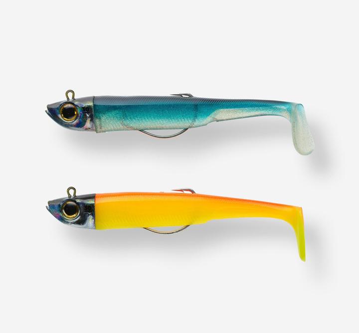 Immagine prodotto Caperlan Set di piume di gomma per la pesca in mare (12 cm)