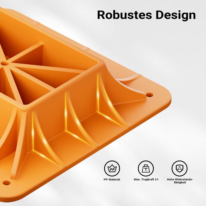 Produktbild Wiltec Farm Jack Halterung Stützplatte Wagenheber Unterlegplatte 29,2x29,2cm