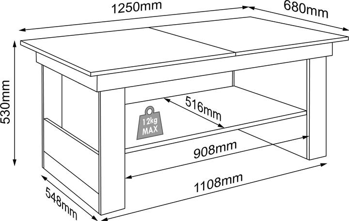 Actual product image VCM Kobila (115 x 65 x 52 cm)