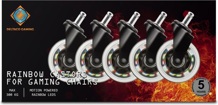Actual product image Deltaco Gaming Rainbow Casters