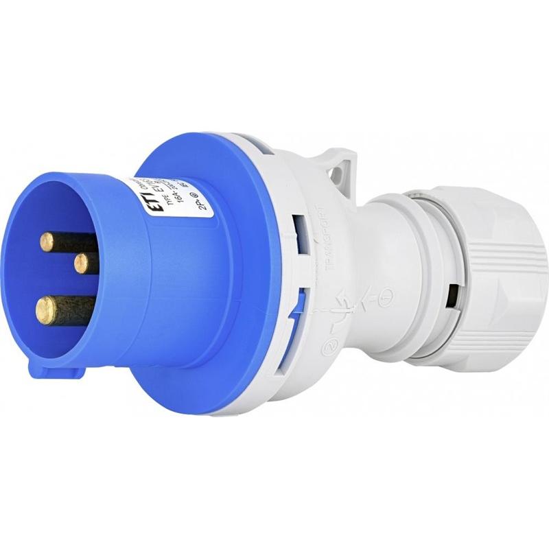 Eti, Netzstecker + Netzkupplung, EV 1632 16A. 230V. 2P+PE KIŠTUKAS IP44