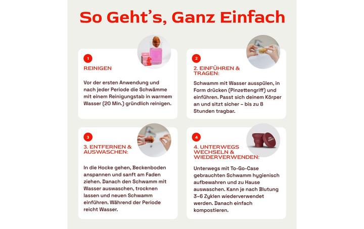 Immagine prodotto Hera Organics Starterkit Menstruationsschwämme (M)