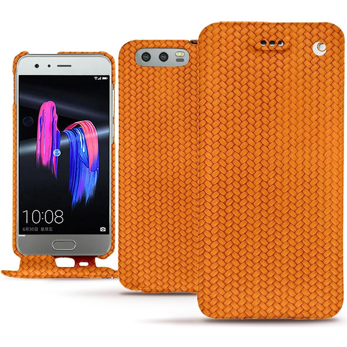 Noreve Lederschutzhülle vertikal (Honor 9), Smartphone Hülle, Orange