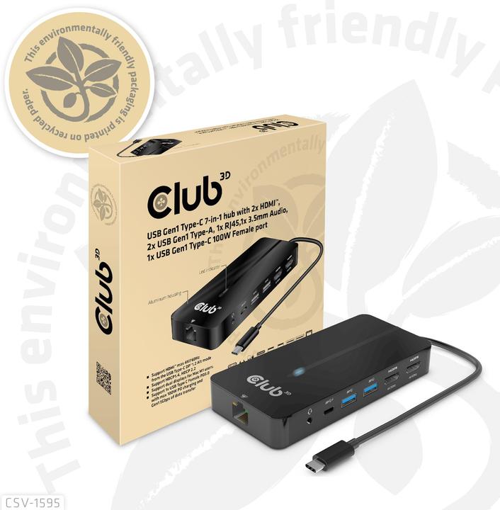Produktbild Club 3D CSV-1595 (USB-C, 7 Ports)