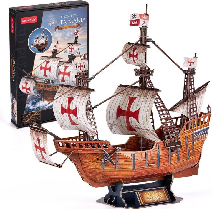 Actual product image Cubicfun Puzzle 3D Santa Maria (204 pieces)
