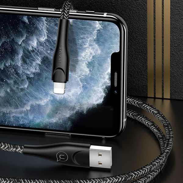 Thumbnail - Usams Kabel pleciony U41 lightning 1m 2A czerwony/red SJ391USB02 (US-SJ391) Fast Charge (1 m, USB 4.0), USB Kabel