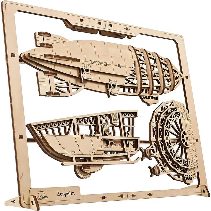 Actual product image Ugears 70208 Zeppelin 2.5D Puzzle