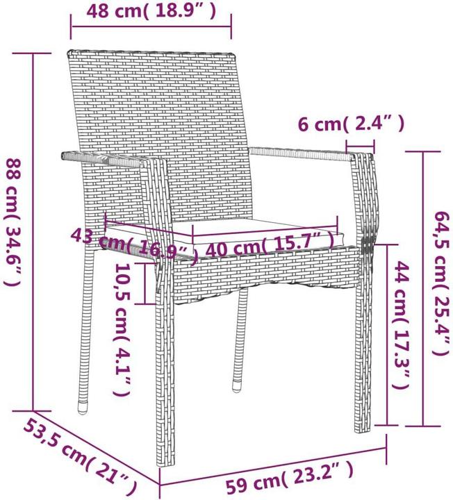 Produktbild vidaXL Garten Essgruppe