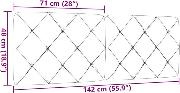 Produktbild vidaXL Kopfteil-Kissen (142 x 6 x 48 cm)